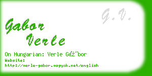 gabor verle business card